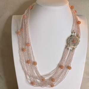 Elegant Multi-Strand Beaded Necklace